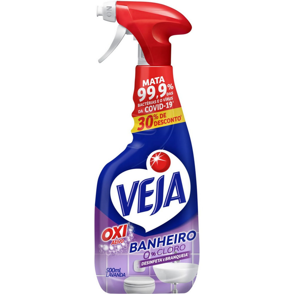 Encontraproduto.com.br - Limpador Desinfetante Veja Banheiro Lavanda Refil com 400ml