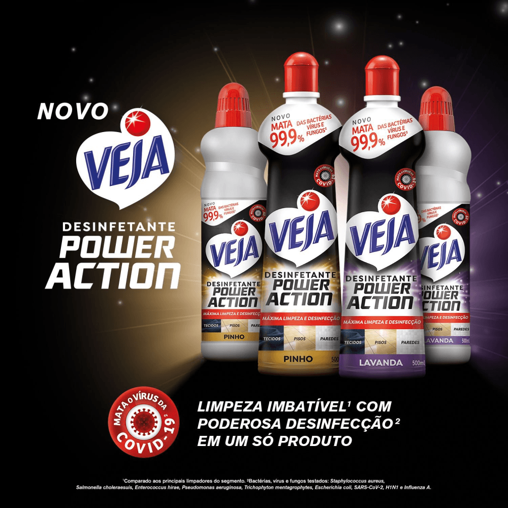 Encontraproduto.com.br - Desinfetante Multisuperficies Veja Power Action Pinho 500ml
