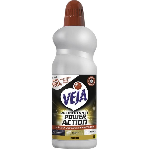 Encontraproduto.com.br - Desinfetante Power Action Veja Pinho Frasco com 1L