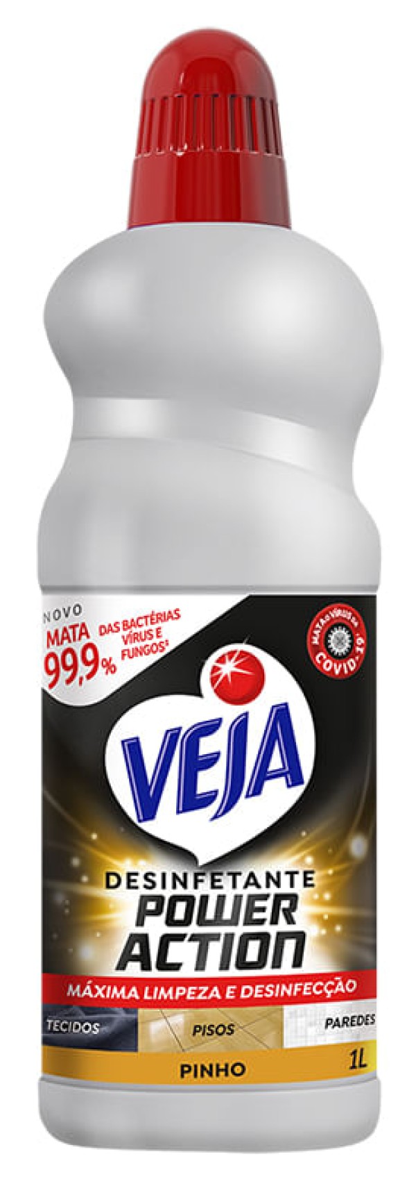 Encontraproduto.com.br - Desinfetante Power Action Veja Pinho Frasco com 1L