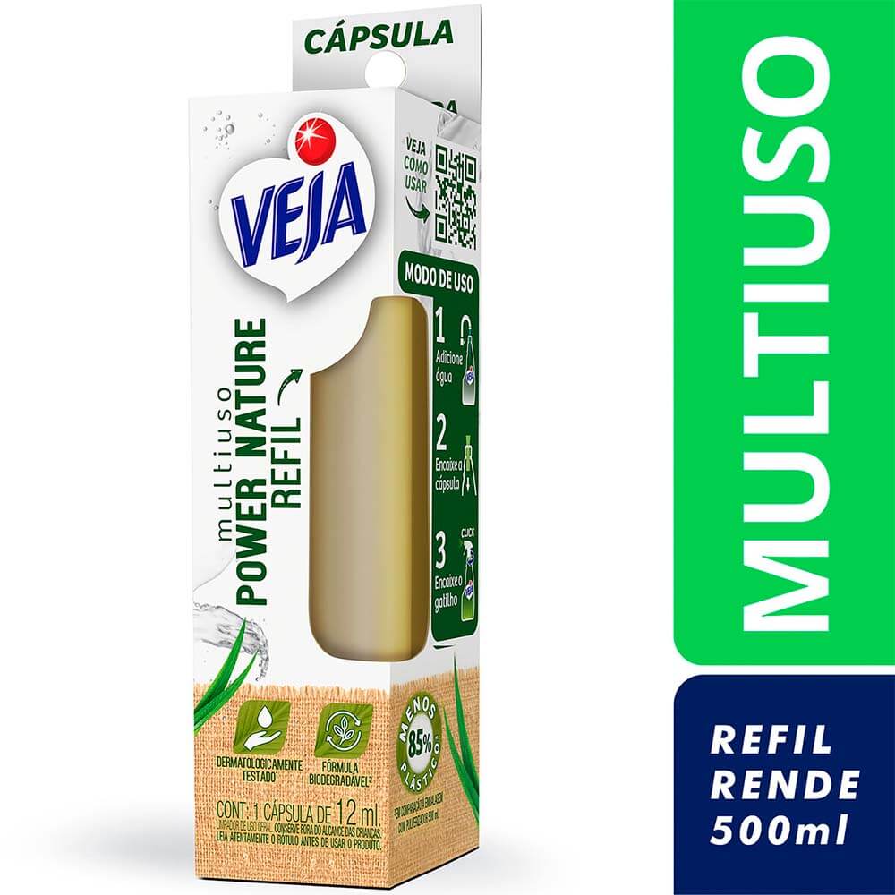 Encontraproduto.com.br - Refil Limpador Multiuso Veja Power Nature Rende 500ml Concentrado