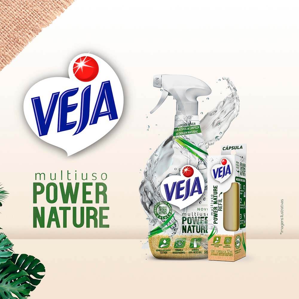 Encontraproduto.com.br - Refil Limpador Multiuso Veja Power Nature Rende 500ml Concentrado