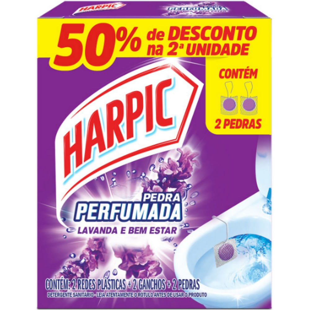 Encontraproduto.com.br - Pedra Sanitária Harpic Lavanda Com 2 Unidades