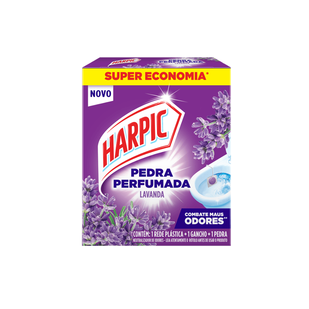 Encontraproduto.com.br - Pedra Sanitária Harpic Lavanda Com 2 Unidades