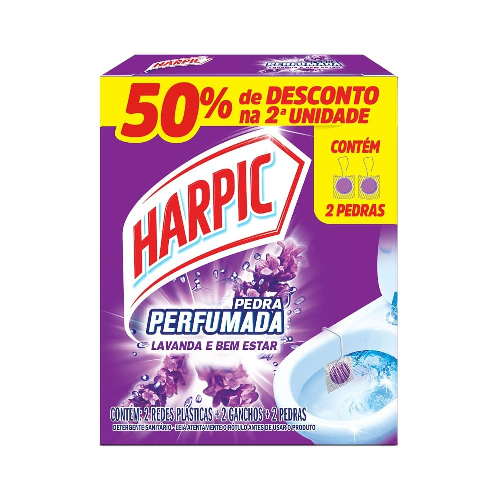 Encontraproduto.com.br - Pedra Sanitária Harpic Lavanda Com 2 Unidades