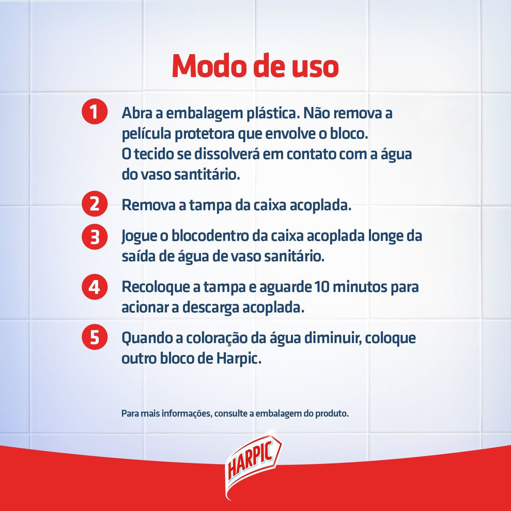 Encontraproduto.com.br - Desodorizador Bloco Sanitário Harpic Acqua Marine Blíster com 3 unidades
