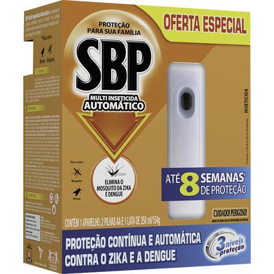 Encontraproduto.com.br - SBP Multi Inseticida Automático Aparelho + Refil 250ml - Duração até 8 semanas