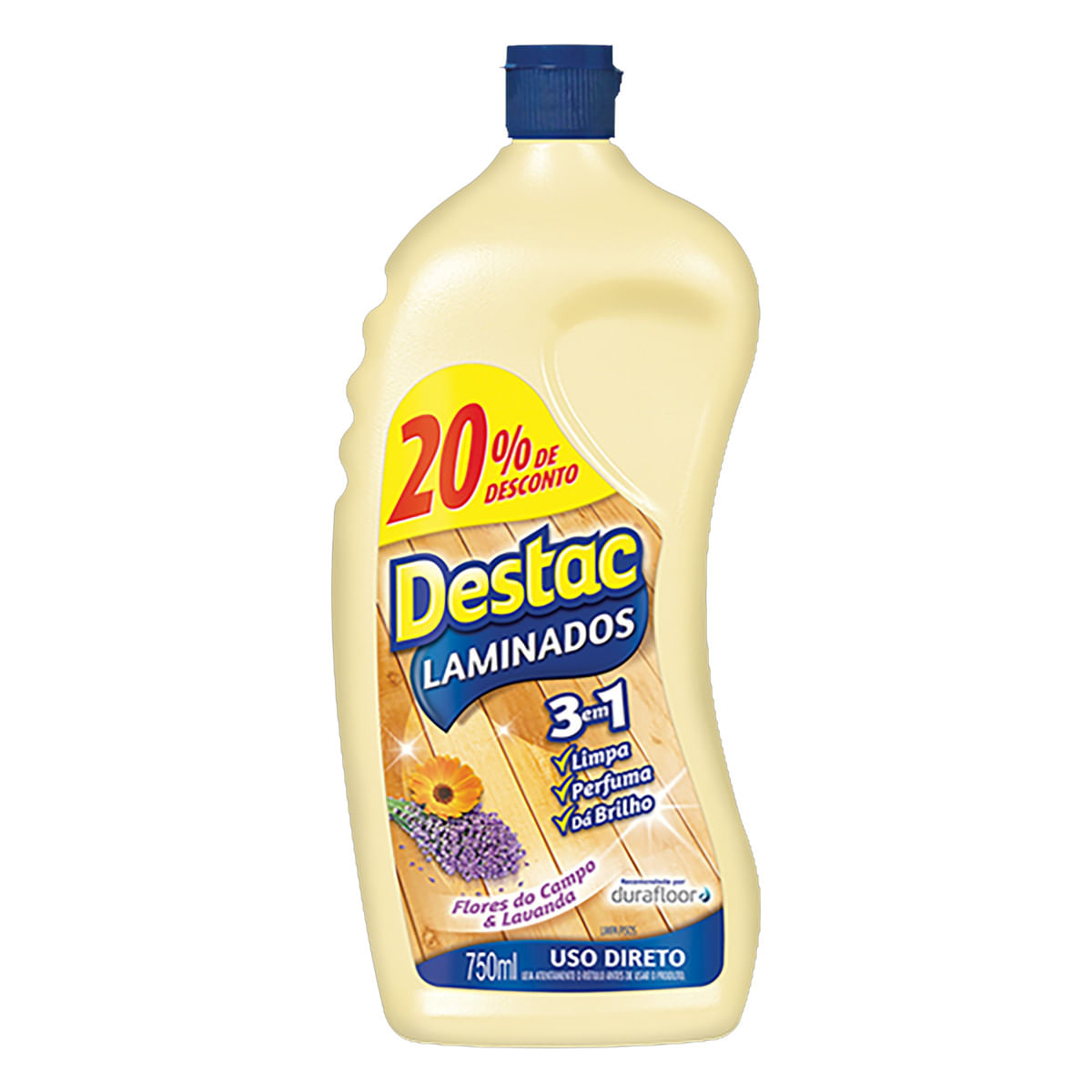 Limpador para Pisos Destac Laminados Flores do Campo e Lavanda 750ml 20% de Desconto