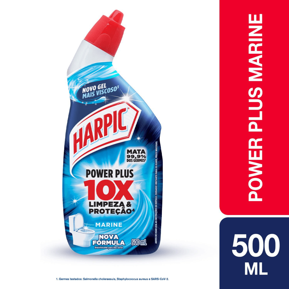Encontraproduto.com.br - Limpador Desinfetante Harpic Power Plus Frasco com 500ml