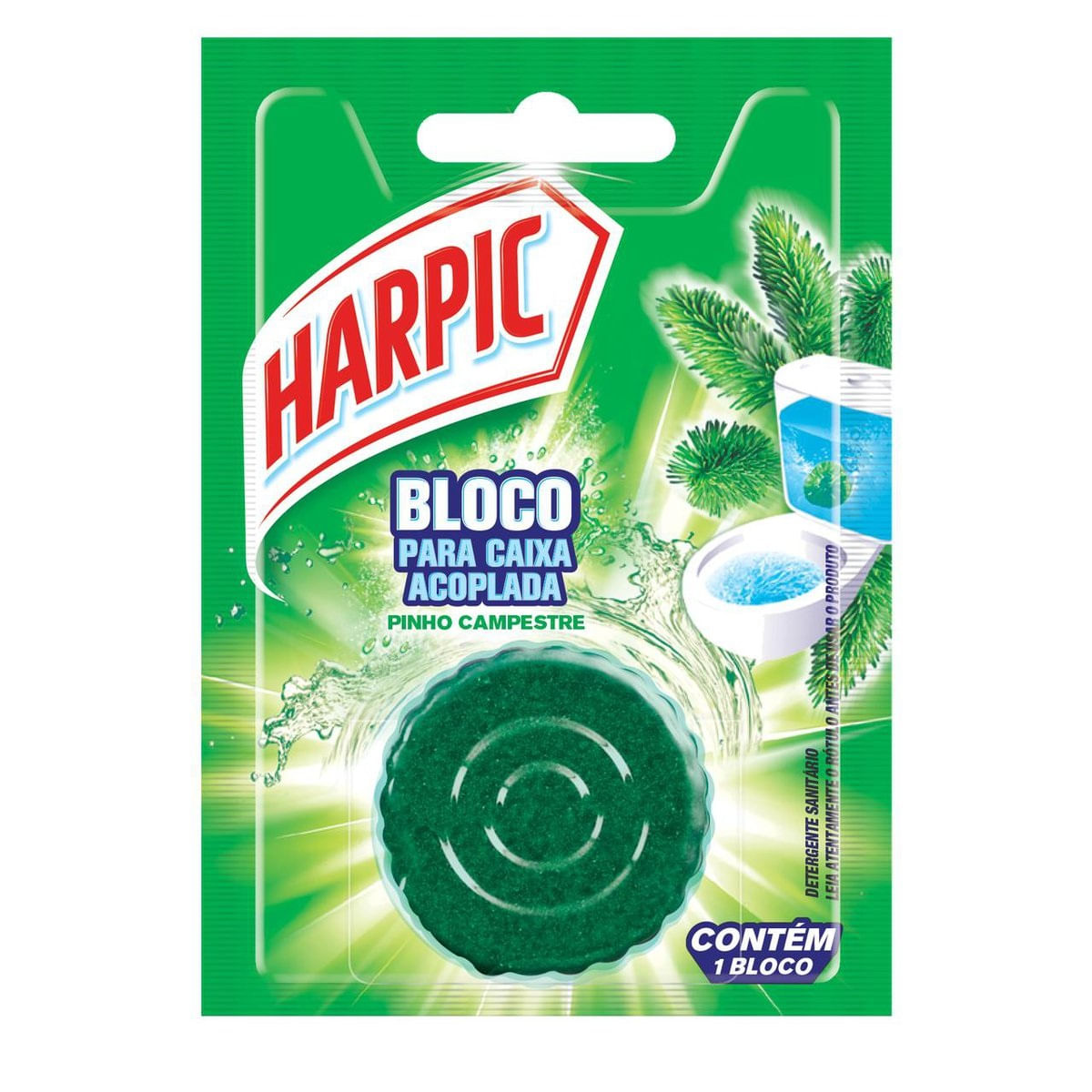 Encontraproduto.com.br - Bloco Sanitário para Caixa Acoplada Harpic Pinho 1 unidade