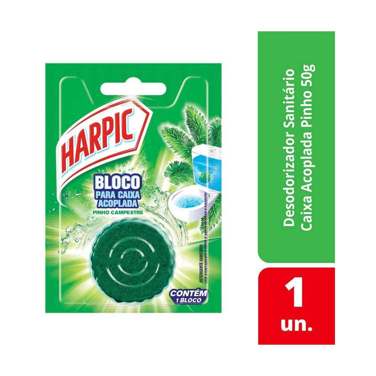Encontraproduto.com.br - Bloco Sanitário para Caixa Acoplada Harpic Pinho 1 unidade