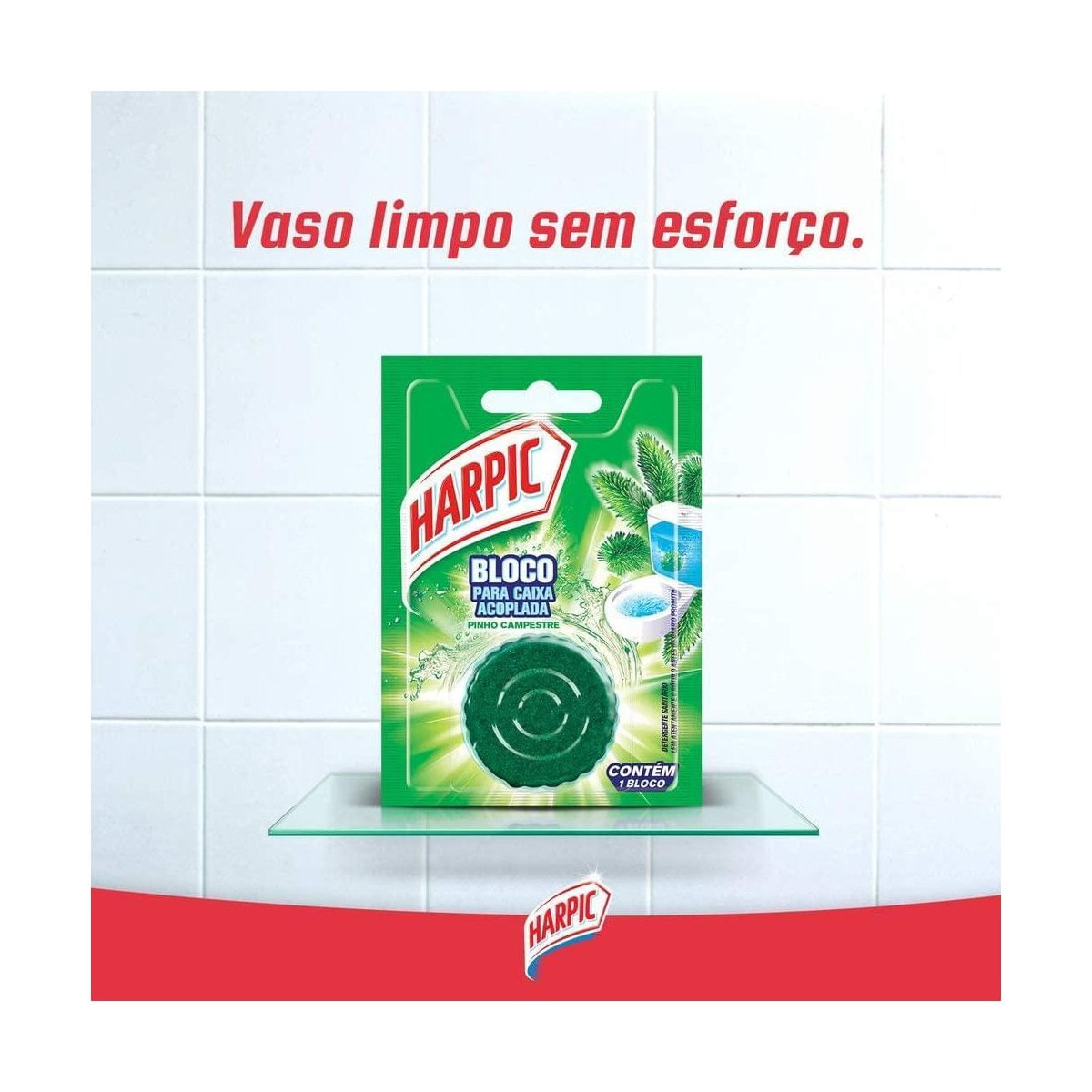 Encontraproduto.com.br - Bloco Sanitário para Caixa Acoplada Harpic Pinho 1 unidade