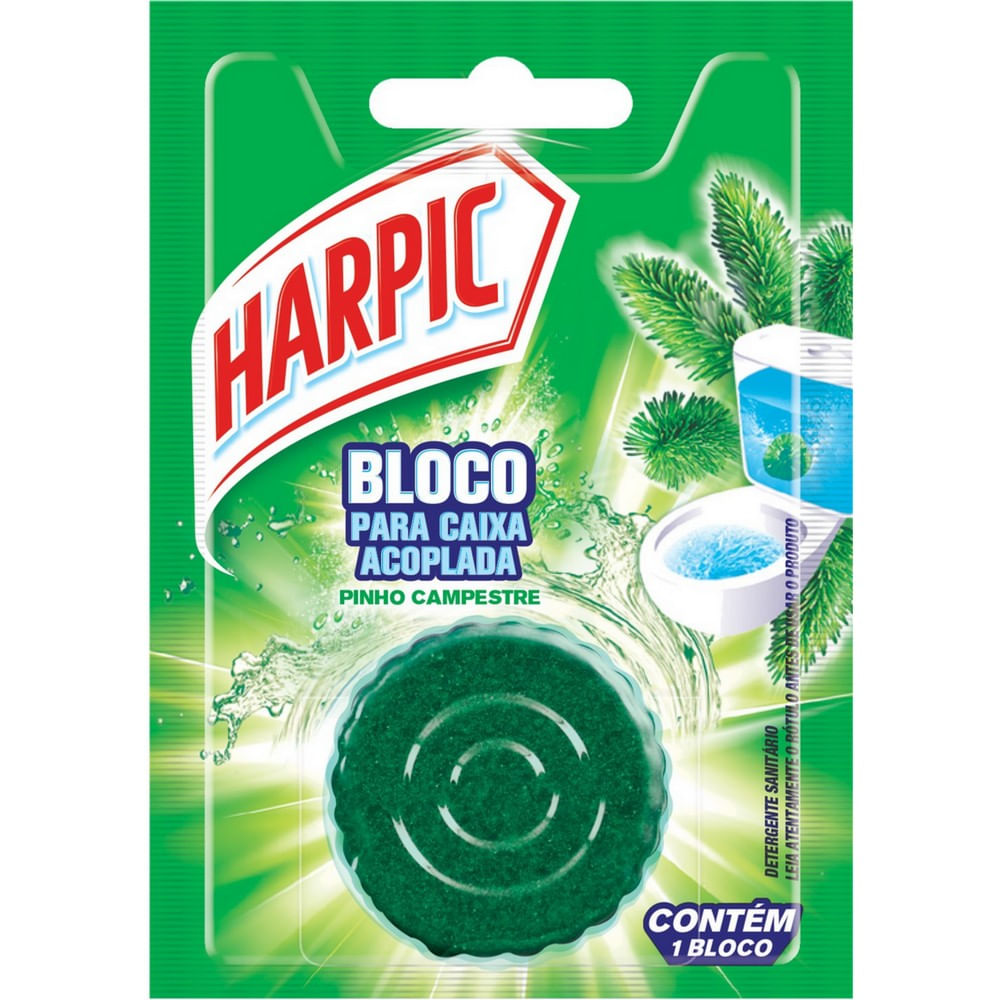 Encontraproduto.com.br - Bloco Sanitário para Caixa Acoplada Harpic Pinho 1 unidade