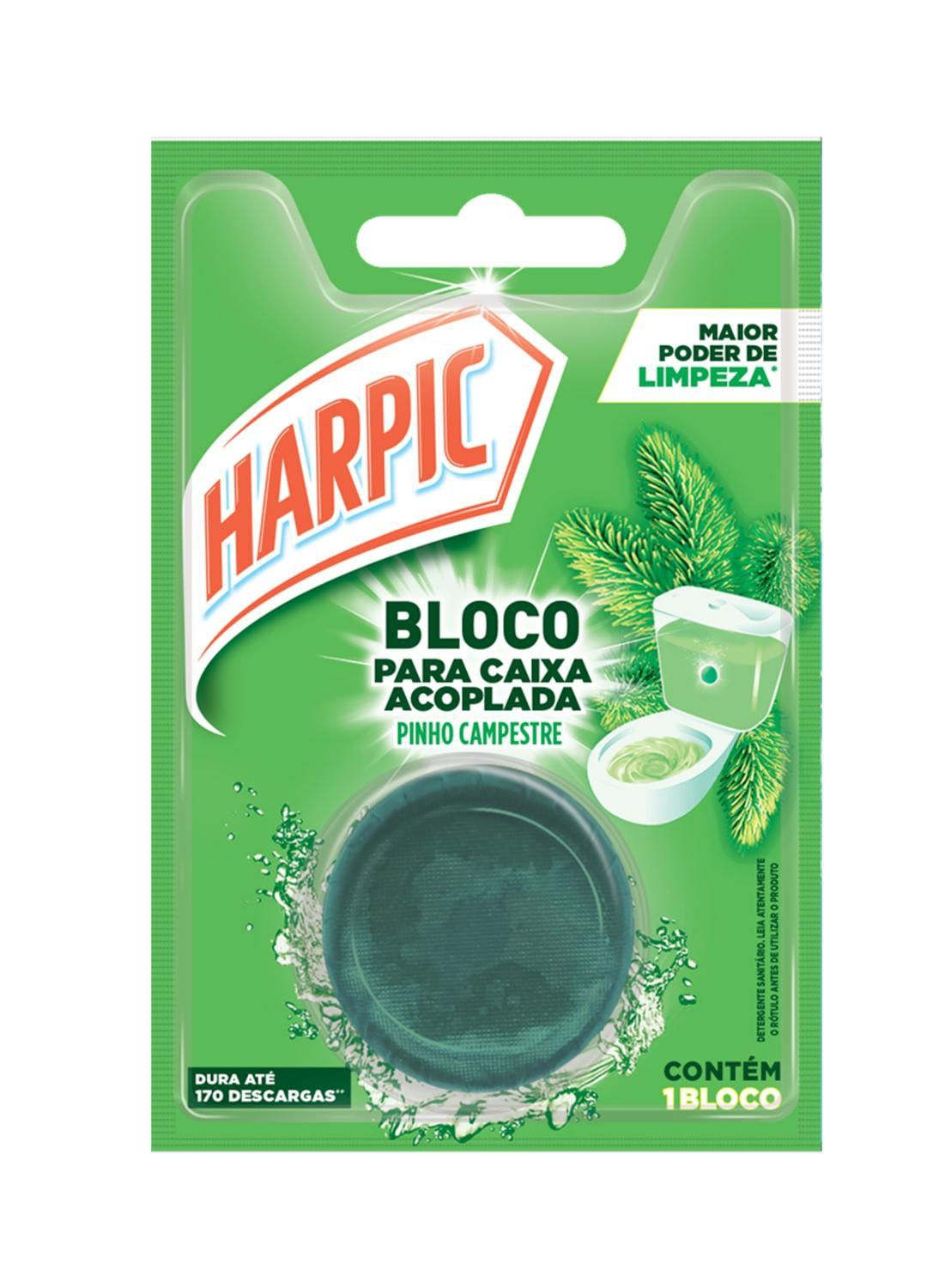 Encontraproduto.com.br - Bloco Sanitário para Caixa Acoplada Harpic Pinho 1 unidade