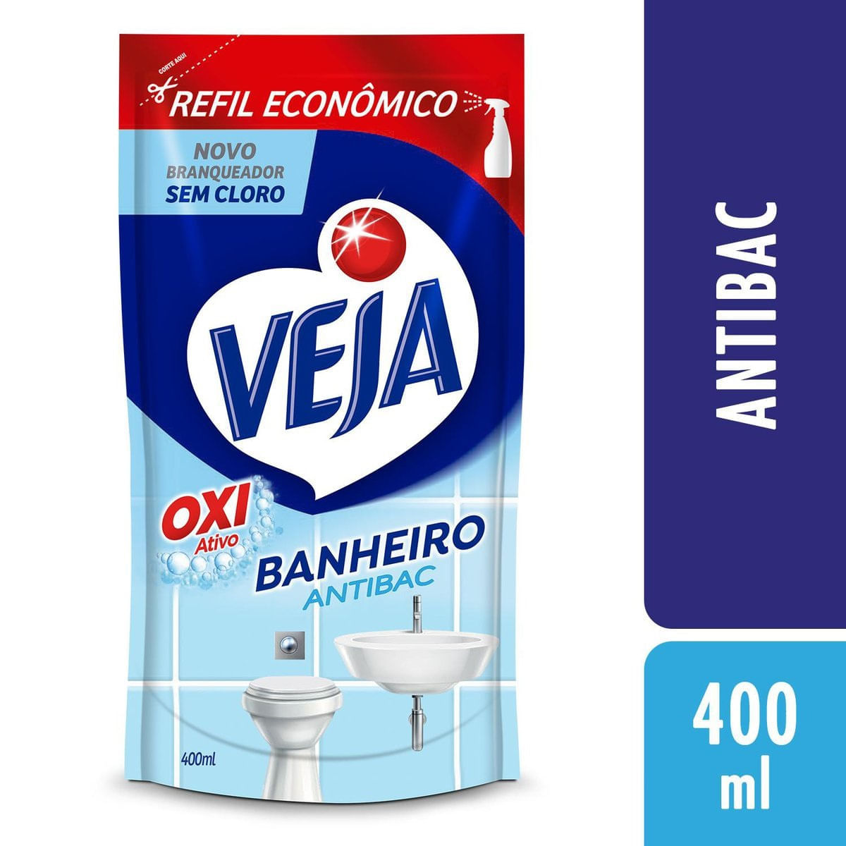Encontraproduto.com.br - Veja Limpador para Banheiro Refil Econômico 400ml