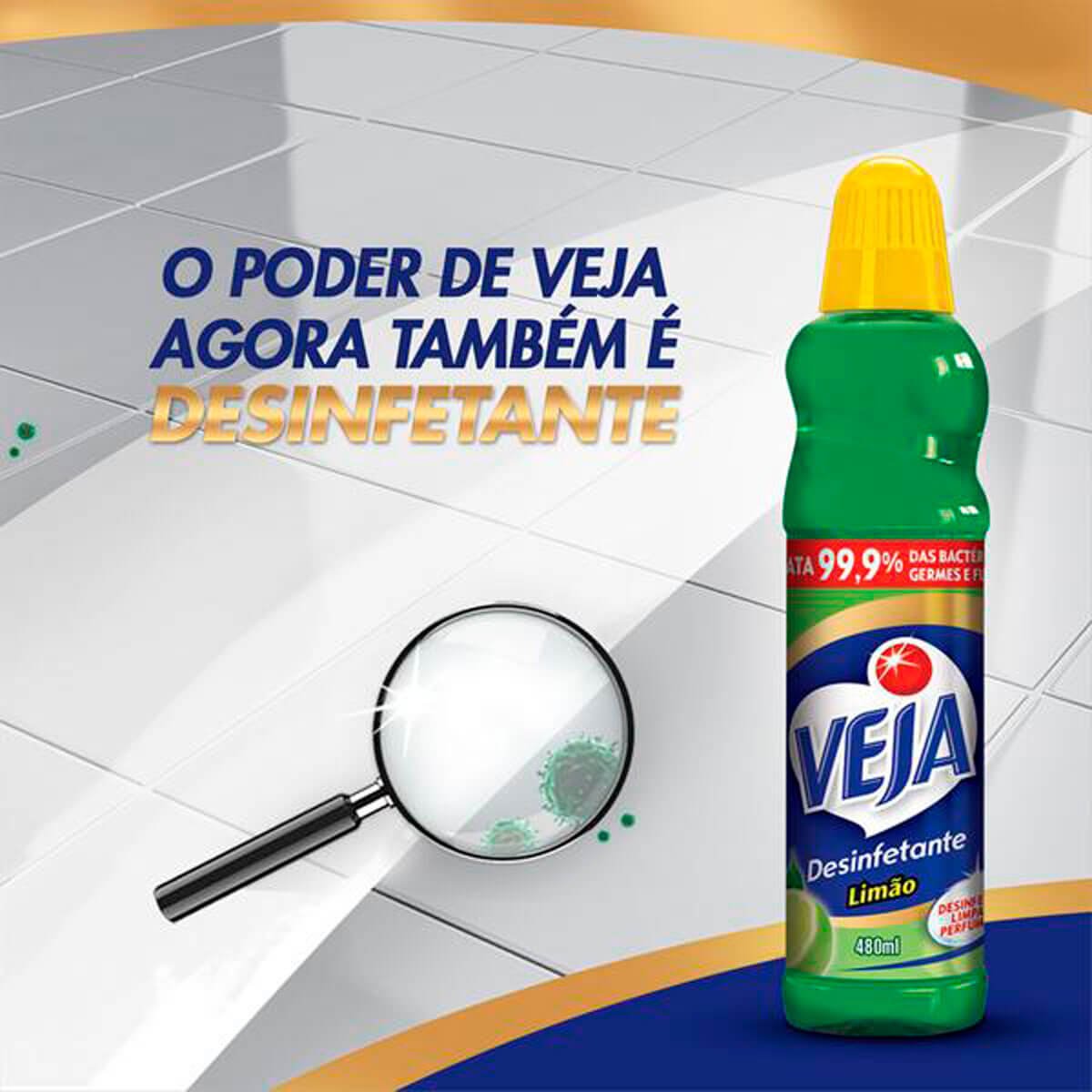 Encontraproduto.com.br - Desinfetante VEJA Limão Frasco 480ml Grátis 15% de Desconto