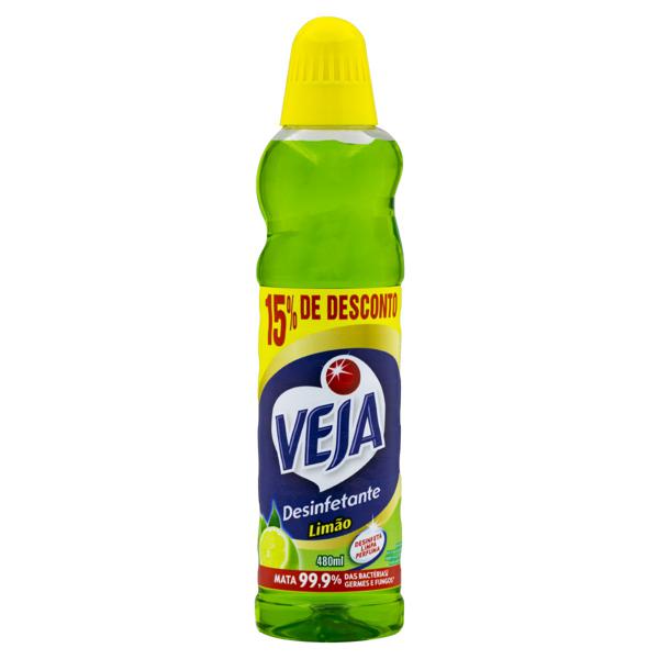 Encontraproduto.com.br - Desinfetante VEJA Limão Frasco 480ml Grátis 15% de Desconto