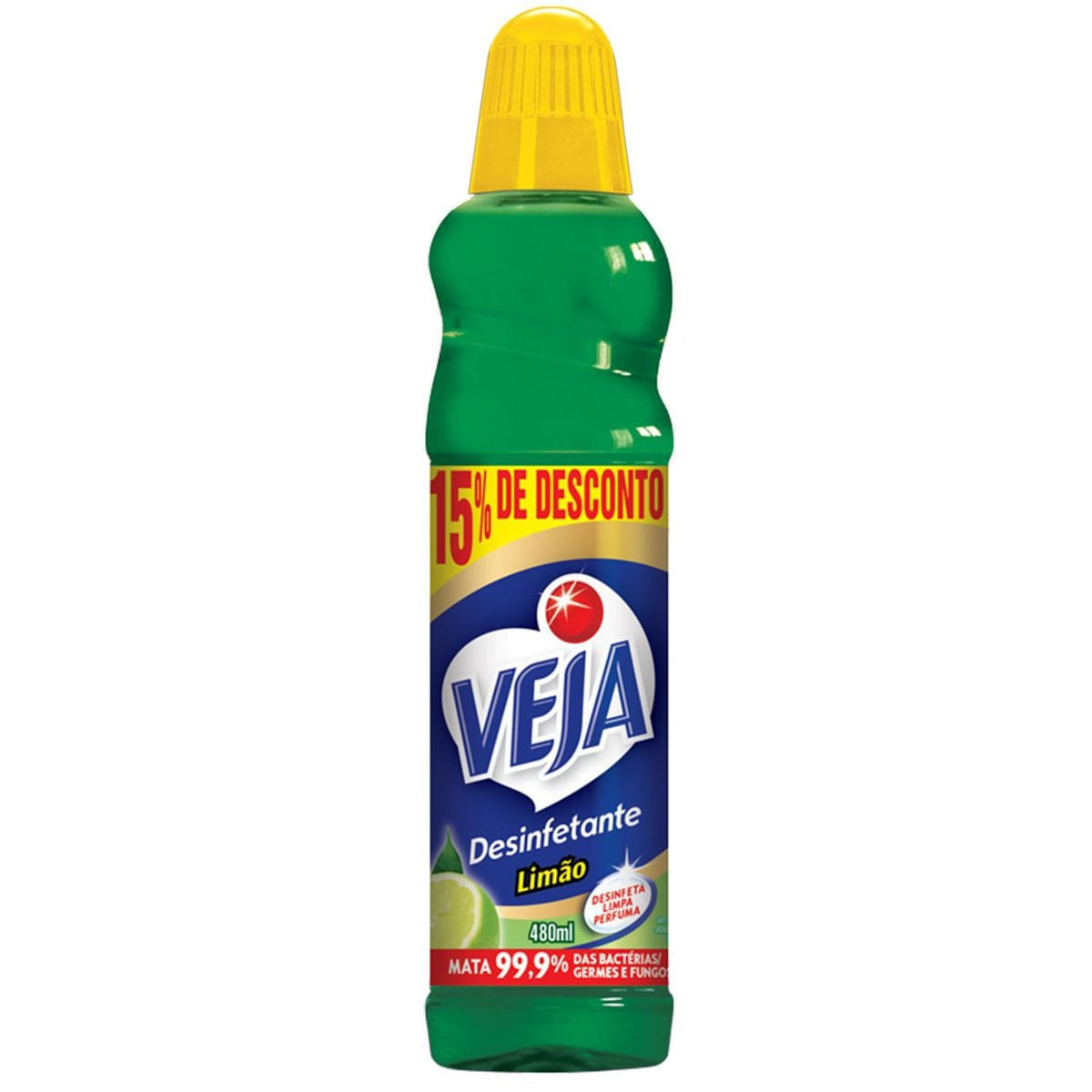 Encontraproduto.com.br - Desinfetante VEJA Limão Frasco 480ml Grátis 15% de Desconto
