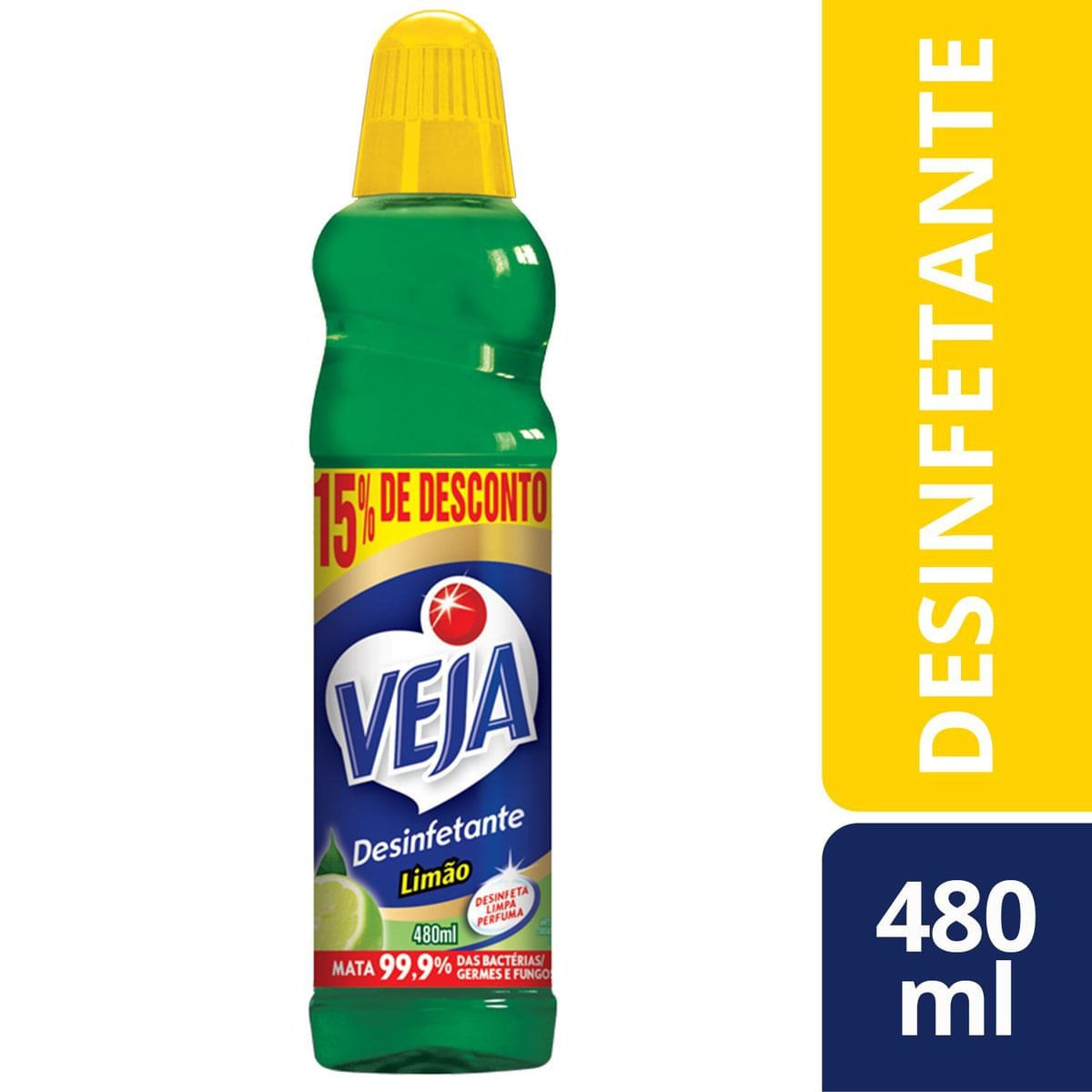 Encontraproduto.com.br - Desinfetante VEJA Limão Frasco 480ml Grátis 15% de Desconto