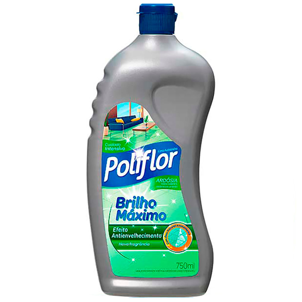 Encontraproduto.com.br - Cera Poliflor Brilho Maximo Ardosia 750ML