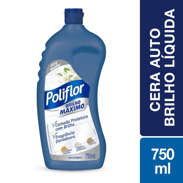 Encontraproduto.com.br - Cera Líquida Poliflor Brilho Máximo Incolor 750ml