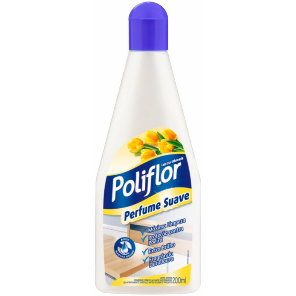 Encontraproduto.com.br - Lustra Móveis Poliflor Perfume Suave 200ml