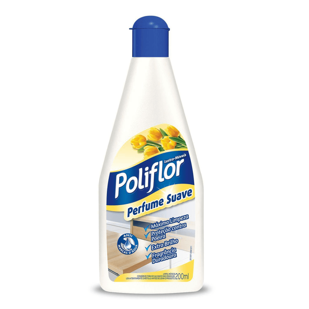 Encontraproduto.com.br - Lustra Móveis Poliflor Perfume Suave 200ml