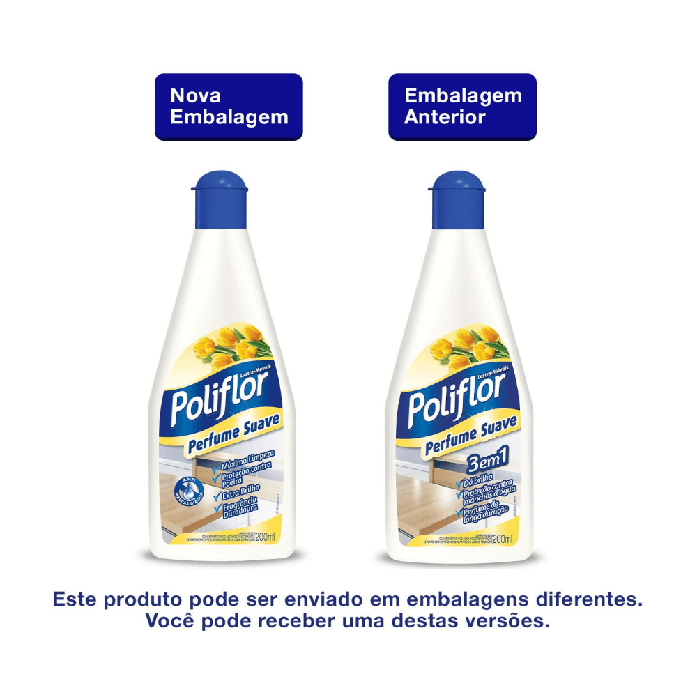 Encontraproduto.com.br - Lustra Móveis Poliflor Perfume Suave 200ml