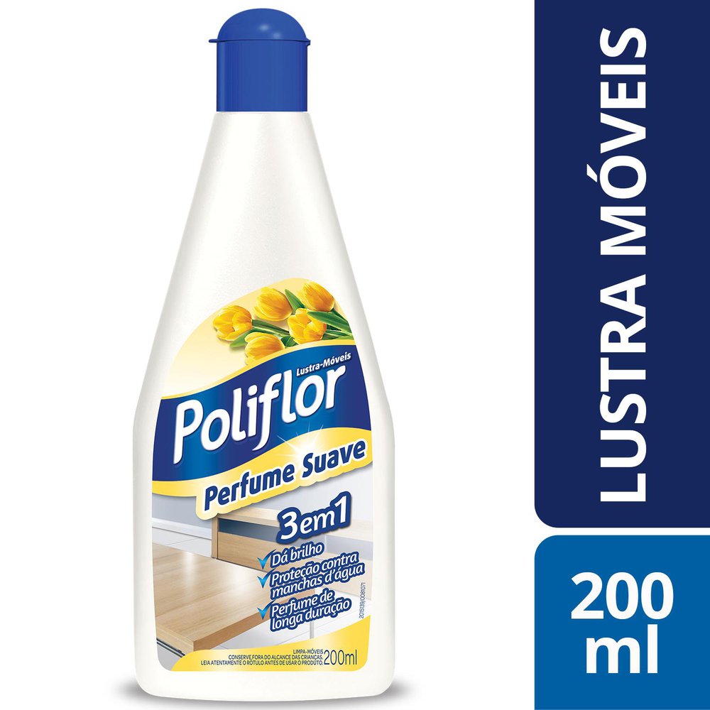 Encontraproduto.com.br - Lustra Móveis Poliflor Perfume Suave 200ml