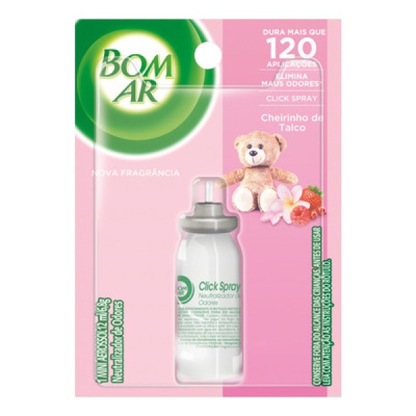 Encontraproduto.com.br - Odorizador Bom Ar Click Spray Frescor Do Campo Refil 12ml