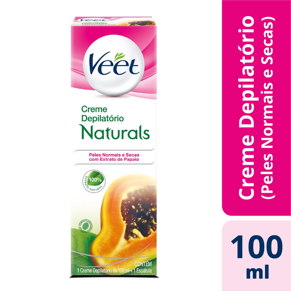 Encontraproduto.com.br - Creme Veet Pele Norm Naturals Papaia 100Ml - Veet