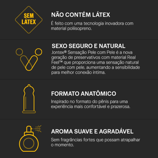 Encontraproduto.com.br - Preservativo Jontex Sensação Pele com Pele 2 Unidades