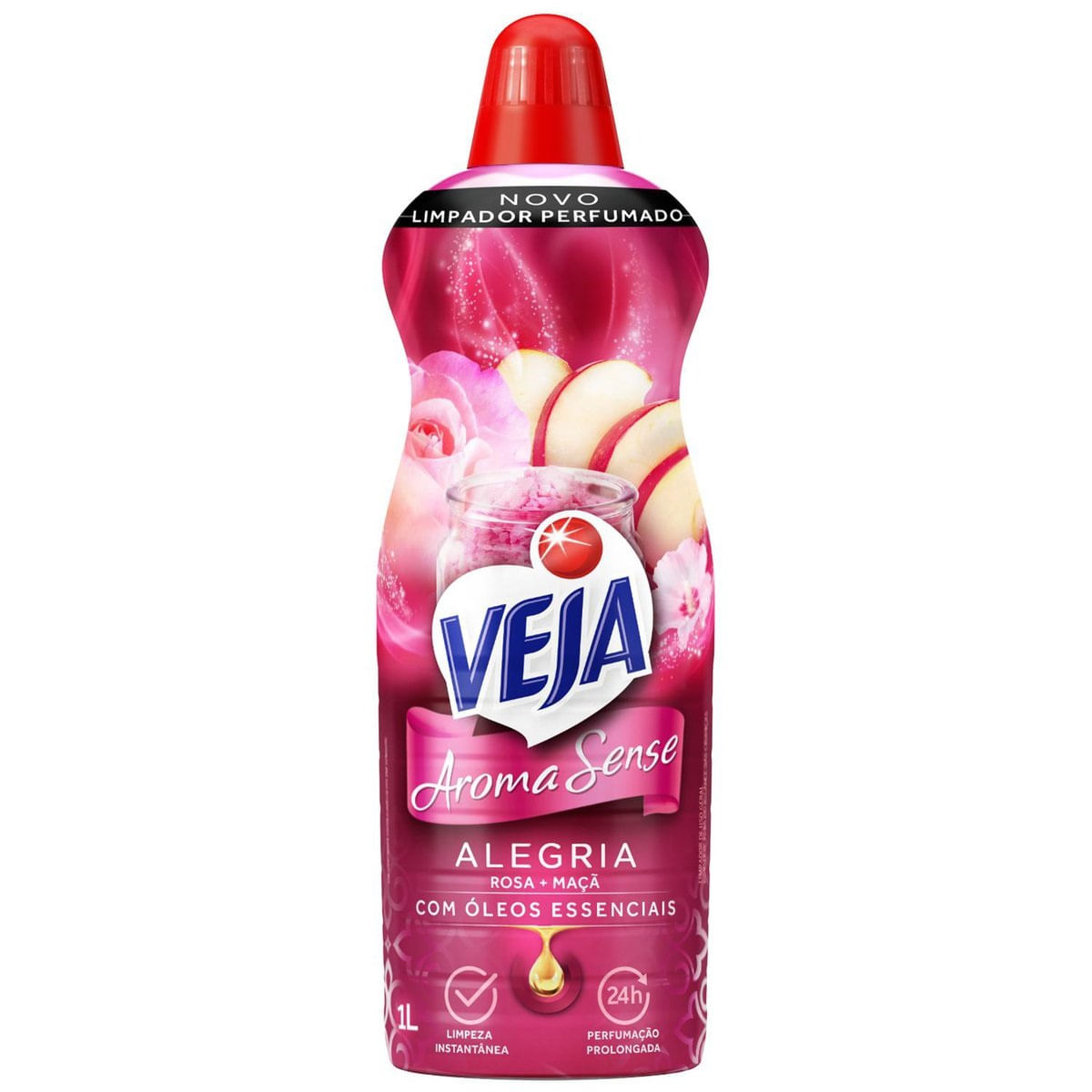 Encontraproduto.com.br - Limpador Perfumado Veja Aroma Sense Alegria 1L com óleos essenciais