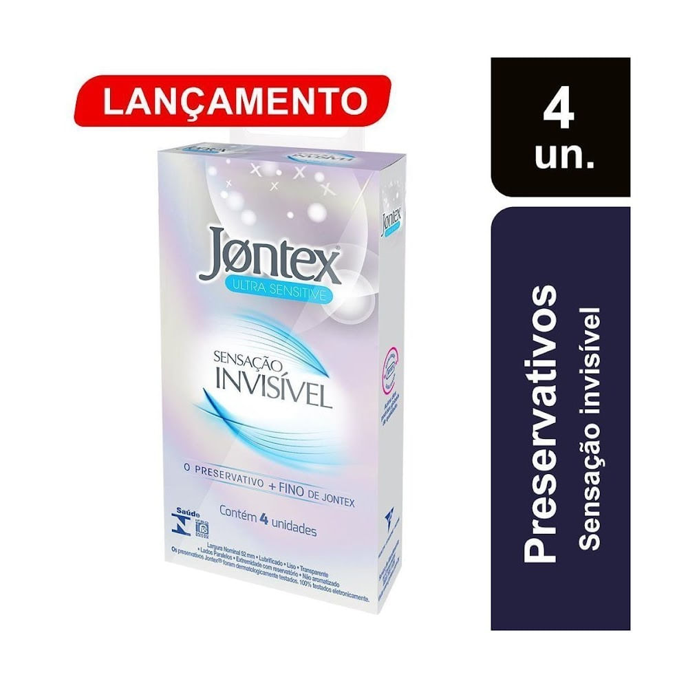 Encontraproduto.com.br - Preservativo Jontex Sensação Invisível 4 Unidades