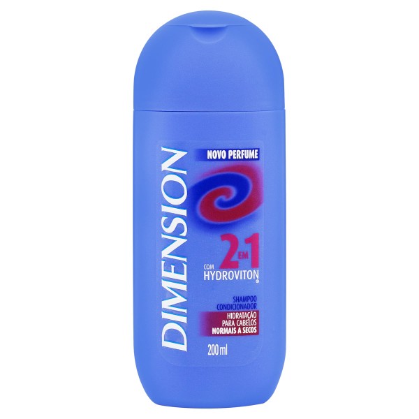 Encontraproduto.com.br - Shampoo Anticaspa Dimension 2 em 1 Cabelos Secos 200ml