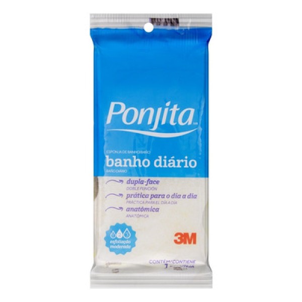 Encontraproduto.com.br - Esponja Retangular para Banho Ponjita Banho Diário