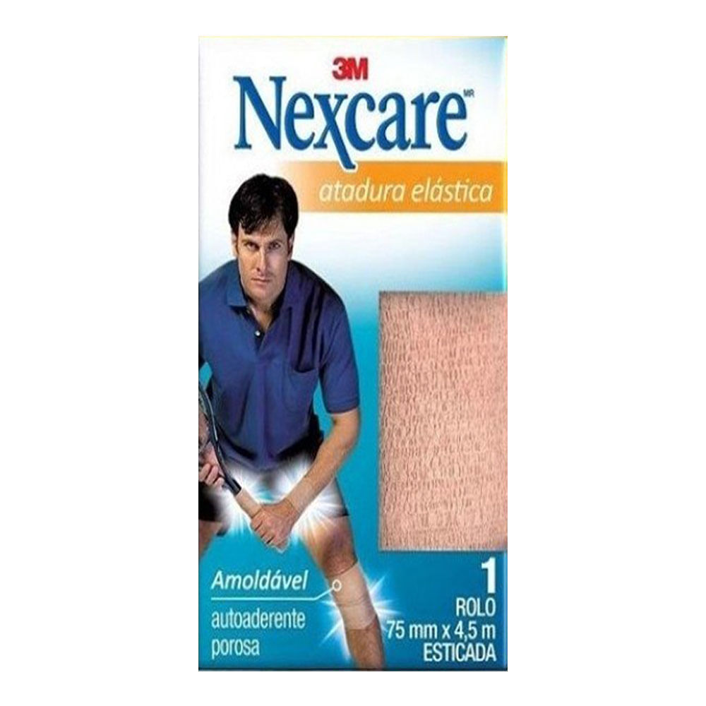 Encontraproduto.com.br - Atadura Elástica Nexcate Bege 1 Unidade de 75mm X 4,5m