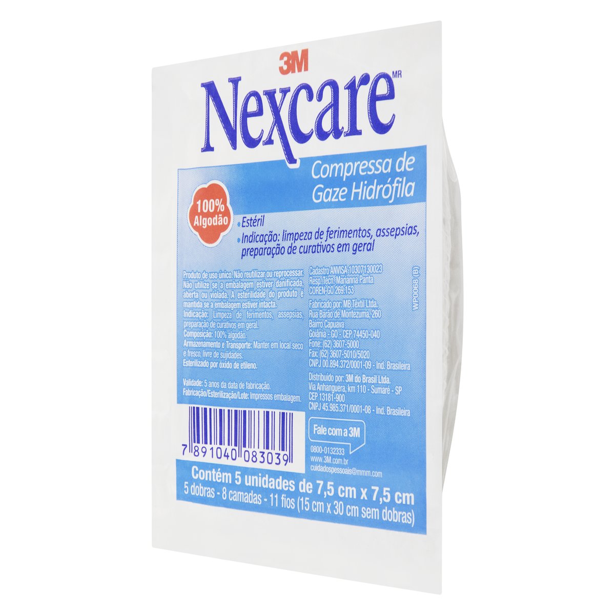 Encontraproduto.com.br - Compressa Gaze 3m Nexcare Com 5 70cmx70cm Esteril