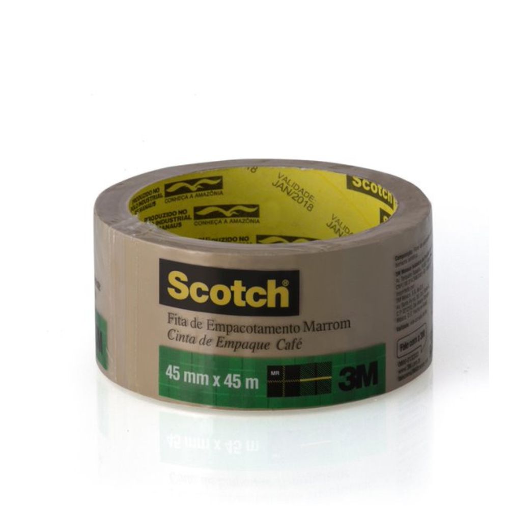 Fita Empacotamento 3M Marrom 45mm x 50m