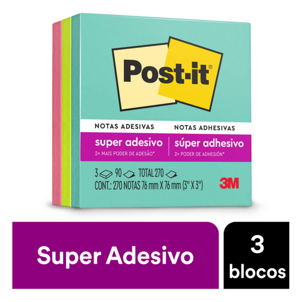 Encontraproduto.com.br - BLOCO POST-IT 654 76X76 COLECAO SUPER NOVA HB004735286
