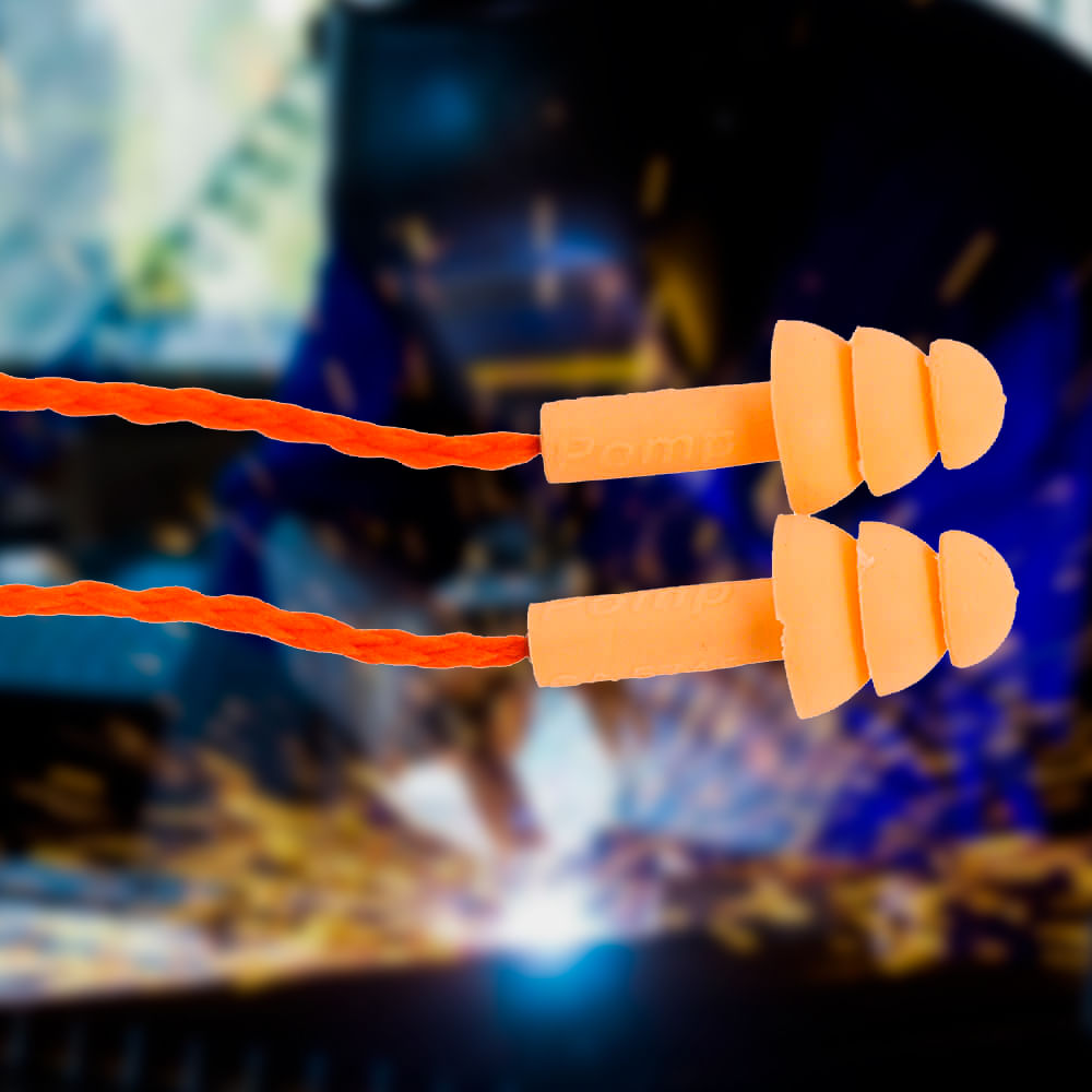 Encontraproduto.com.br - Protetor Auditivo de Silicone 3M Pomp Plus 19 dB Laranja