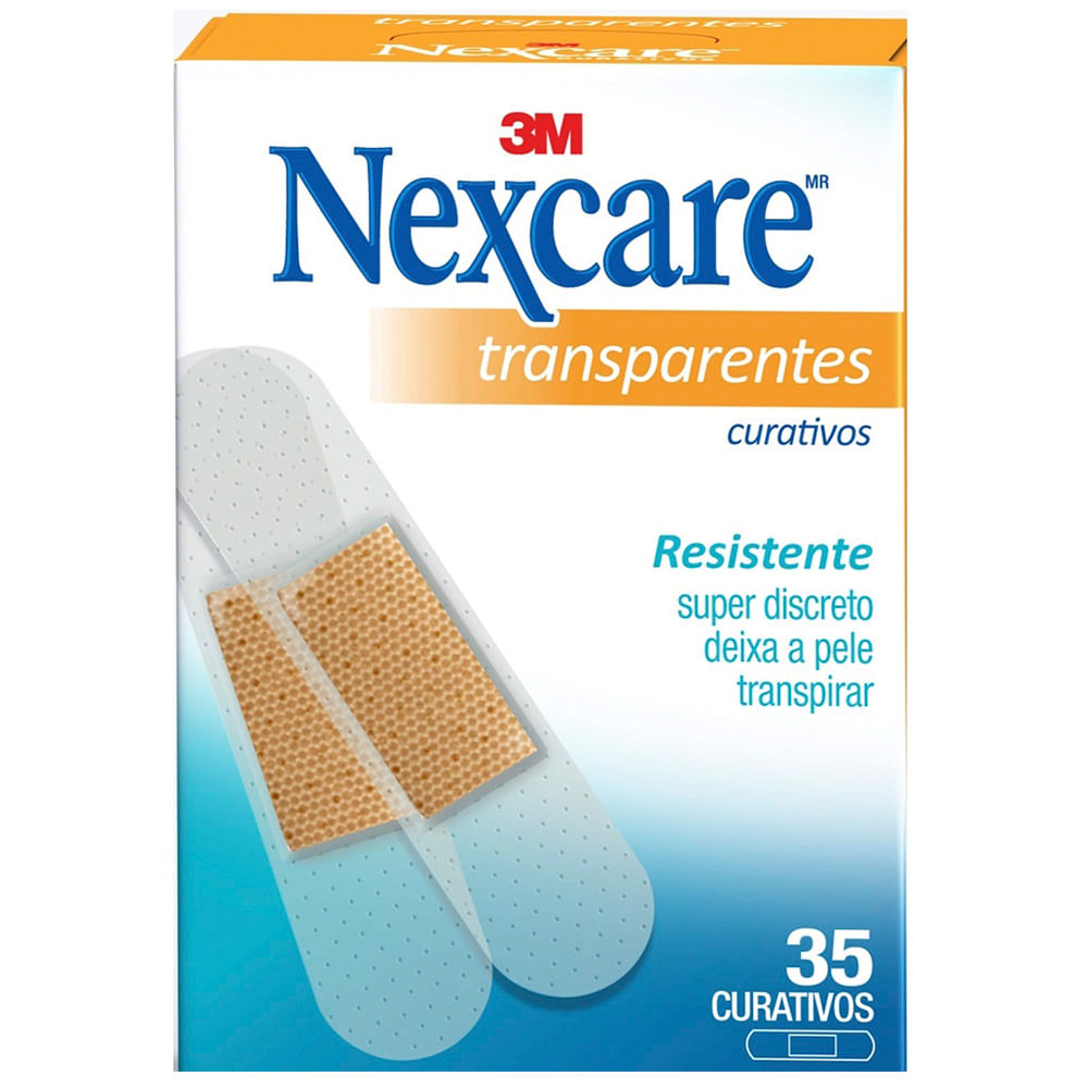 Curativo Nexcare Transparente Caixeta com 35 unidades