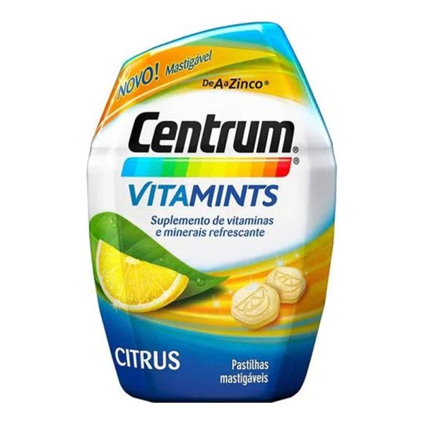 Encontraproduto.com.br - Suplemento Vitamínico Centrum Vitamints Citrus 60 Pastilhas Mastigáveis