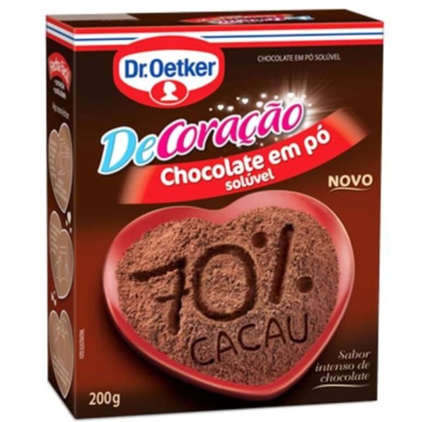 Encontraproduto.com.br - Chocolate em Pó Solúvel Dr. Oetker 70% Cacau Caixeta com 200g