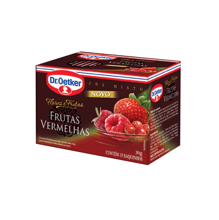 Encontraproduto.com.br - Chá Frutas Vermelhas Dr. Oetker Caixa com 15 Sachês 30g