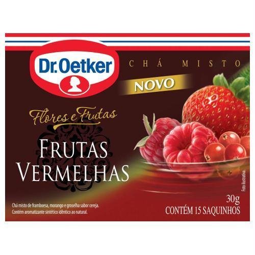 Encontraproduto.com.br - Chá Frutas Vermelhas Dr. Oetker Caixa com 15 Sachês 30g