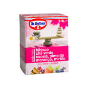 Encontraproduto.com.br - Chá Misto Dr. Oetker Hibisco, Chá Verde, Canela, Pimenta, Morango e Mirtilo com 15 Unidades