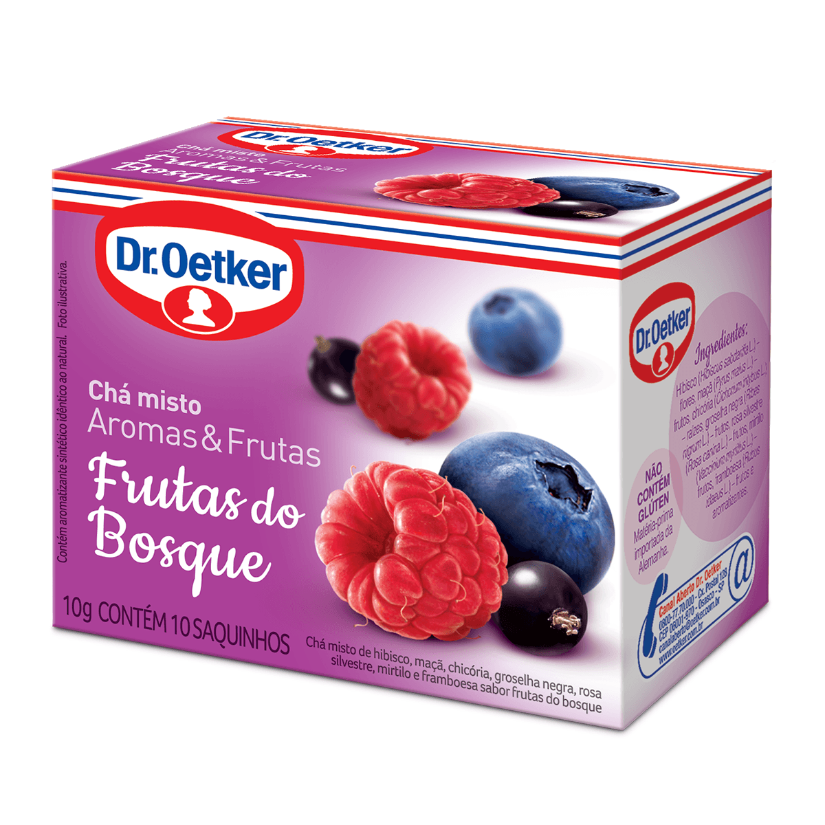 Encontraproduto.com.br - Chá Frutas do Bosque Dr. Oetker Caixa com 10 Sachês 10g