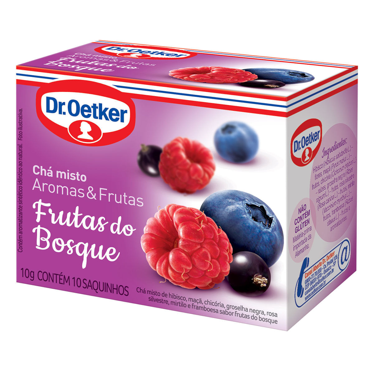 Encontraproduto.com.br - Chá Frutas do Bosque Dr. Oetker Caixa com 10 Sachês 10g