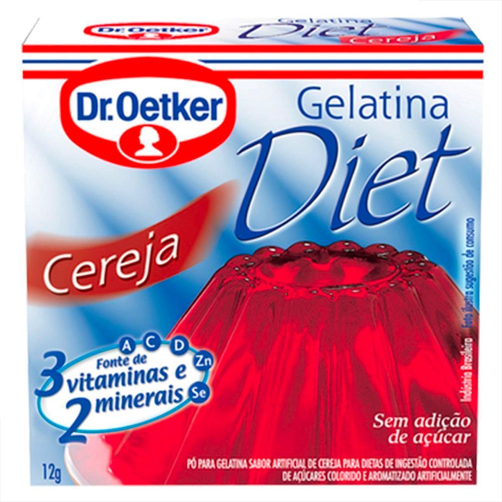 Encontraproduto.com.br - Gelatina de Cereja Diet Dr. Oetker 12g